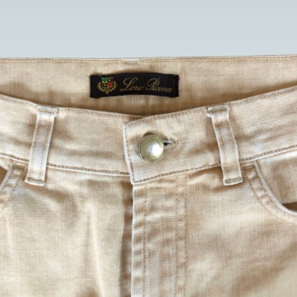 Loro Piana Cotton Jeans – Cream – Made in Italy Size 44 - Picture 2 of 4